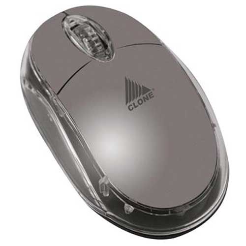 MOUSE CLONE OPTICO 3 BOTOES USB CINZA