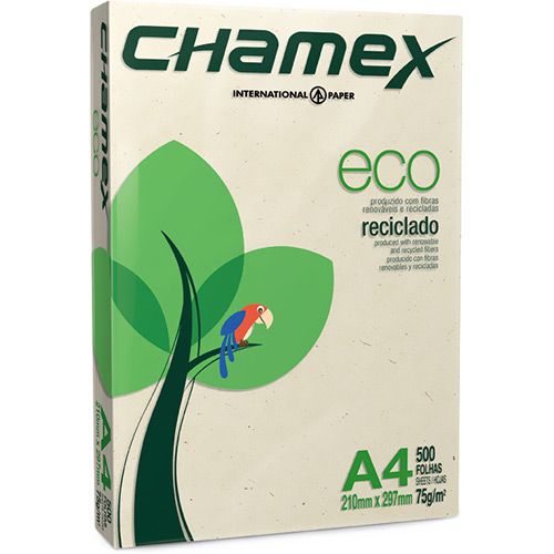 PAPEL CHAMEX ECO A4 75G COM 500FLS