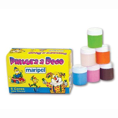 PINTURA A DEDO 6 CORES 15ML MARIPEL(E)